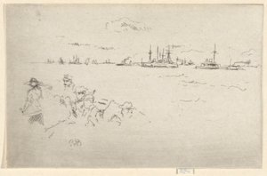The Fleet: Monitors, fra Jubilee Set av James Abbott McNeill Whistler