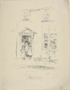 Den lille døråpningen, Lyme Regis av James Abbott McNeill Whistler