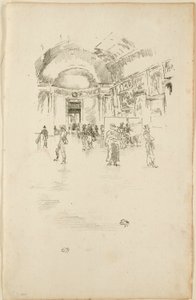 The Long Gallery, Louvre av James Abbott McNeill Whistler