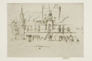 Markedet, Brugge av James Abbott McNeill Whistler