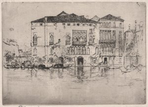 Palassene, fra det første Venezia-settet (Venezia, en serie med tolv etsninger) av James Abbott McNeill Whistler