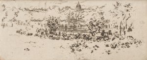 Pantheon fra terrassen, Luxembourghagen av James Abbott McNeill Whistler