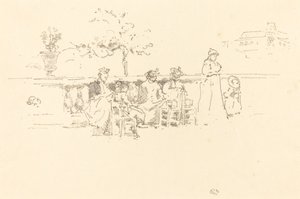 The Terrace, Luxembourg av James Abbott McNeill Whistler
