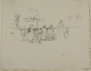 The Terrace, Luxembourg av James Abbott McNeill Whistler