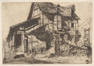 The Unsafe Tenement, fra det franske settet (Douze Eaux-Fortes d av James Abbott McNeill Whistler
