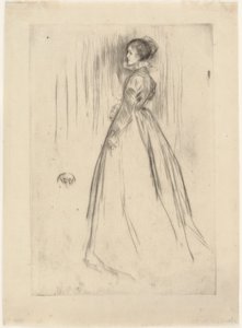 The Velvet Dress (Mrs. Leyland) av James Abbott McNeill Whistler