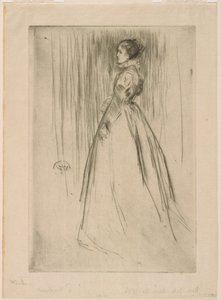 The Velvet Dress (Mrs. Leyland) av James Abbott McNeill Whistler