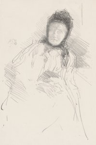 Uferdig skisse av Lady Haden av James Abbott McNeill Whistler