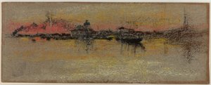Venezia: Soloppgang på Rialto av James Abbott McNeill Whistler