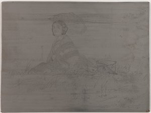 <em>En Plein Soleil</em>. Ukansellert plate fra Twelve Etchings from Nature (The French Set) av James Abbott McNeill Whistler