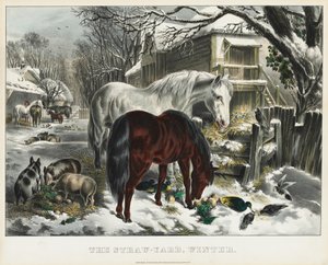 Halmgård, vinter, 1800-tallet.