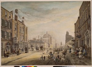 Utsikt mot Hanover Square Viser Holles Street, London, 1773-1791