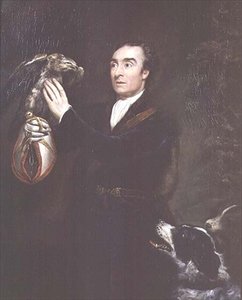 The Falconer, et portrett av kunstnerens bror Samuel Northcote av James Northcote