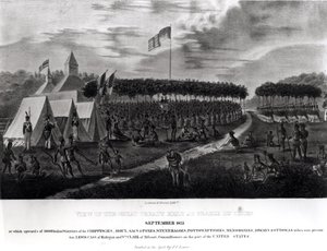 Utsikt over den store traktaten holdt på Prairie du Chien, Wisconsin, september 1825, fra 