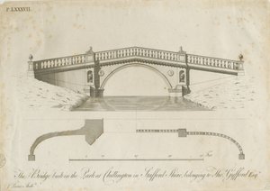 Chillington Park - Bridge: gravering, nd [c 1789] (trykk)