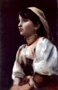 Italiensk jente, ca. 1890 (olje på lerret)