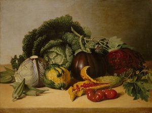 Stilleben: Balsam-eple og grønnsaker, ca. 1820-årene. av James Peale