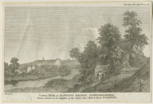 Mayfield - Hanging Bridge: gravering, nd [c 1796] av James Peller Malcolm