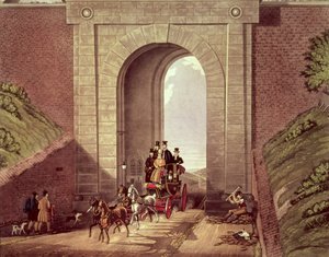 Highgate Tunnel, gravert av George Hunt, ca. 1830 av James Pollard