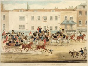 North Country Mails på The Peacock, Islington, 1838 av James Pollard