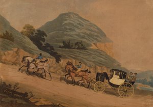 Den folkevalgte M.P. på vei til Underhuset (farget gravering) av James Pollard