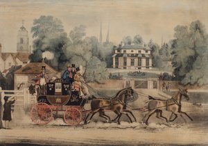 The Royal Mail Coach (farget gravering) av James Pollard