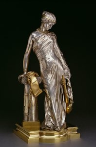 Figur av Sappho Standing, 1848 (sølv og forgylt bronse)