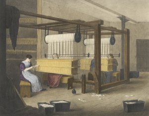 Reeding or Drawing in, Progress of Cotton nr. 9, pub. 1840