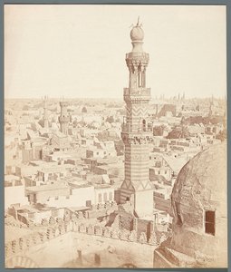 Egypt. Kairo. Utsikt fra den mamlukiske emiren Sarghitmishs madrasa-mausoleum (1356) av James Robertson