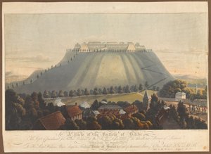 Utsikt over festningen Bitche. Et depot for straff for britiske krigsfanger, 1799
