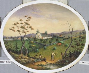 Van Brunt Homestead, ca. 1865 (wc på papir) av James Ryder van Brunt