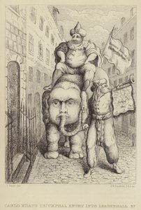 Carlo Khans Triumphal Entry into Leadenhall Street: satire over Whig-politikeren Charles James Fox og hans ambisjoner angående India