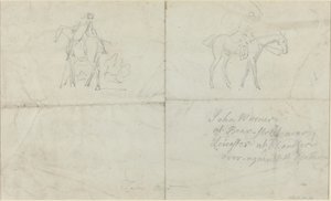 Ridende ryttere [verso] av James Seymour