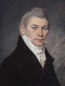 Mr Brown fra Philadelphia (pastell på grått papir) av James Sharples
