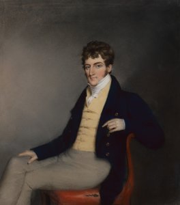 Portrett av en gentleman i gul vest, ca. 1795 (pastell på papir) av James Sharples
