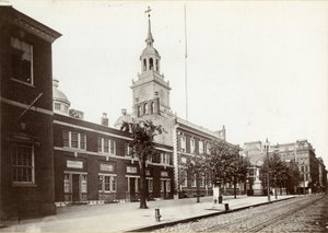 Independence Hall, Chestnut Street, South Side mellom 5th og 6th Streets, 1898 (bw-bilde) av James Shields
