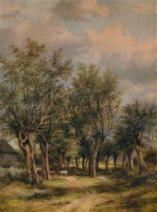 En gate nær Norwich, c1837 av James Stark