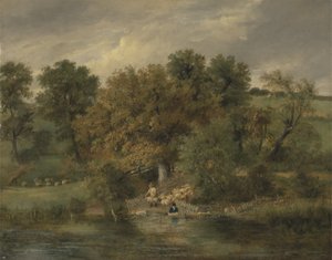 Sauevask i Postwick Grove, Norwich, ca. 1822 (olje på panel)