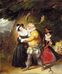 Falstaff ved Hernes eik fra The Merry Wives of Windsor, Act V, Scene V, 1832