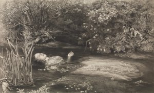 Ophelia Shakespeare, Hamlet, 4. akt, scene 7, 1. mars 1866. av James Stephenson