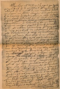 Et brev fra dronning Elizabeth I 1533-1603 til kong James VI 1566-1625, 1898 av James Stillie