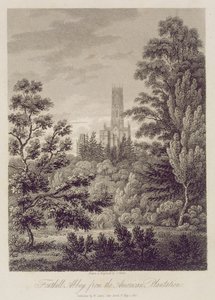 Fonthill Abbey fra American Plantation, utgitt av W. Clarke, New Bond Street, 1812
