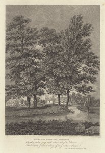 Robert Bloomfield, poet: Fakenham from the Meadows (gravering)
