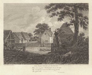 Robert Bloomfield, poet: The Farm House at Sapiston (gravering)