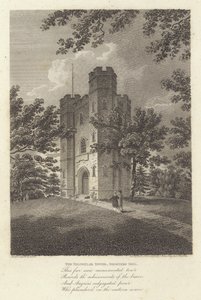 Robert Bloomfield, poet: The Triangular Tower, Shooters Hill (gravering)