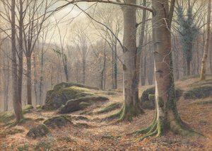 En vintermorgen, rimfrost smelter, 1885-1894