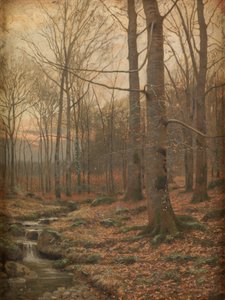 Vinter i skogen, Betws-y-Coed (akvarell og kroppsmaling)