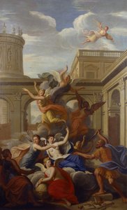 The Muses Escaping Violation from King Pyreneus (olje på lerret)
