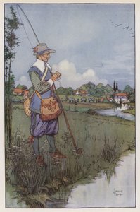 Illustrasjon for The Compleat Angler av Izaak Walton av James Thorpe