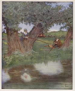 Illustrasjon for The Compleat Angler av Izaak Walton av James Thorpe